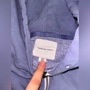 Blue American Eagle CROP TOP hoodie